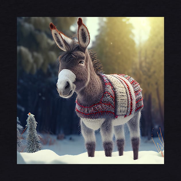 Cute Christmas Donkey by Art8085